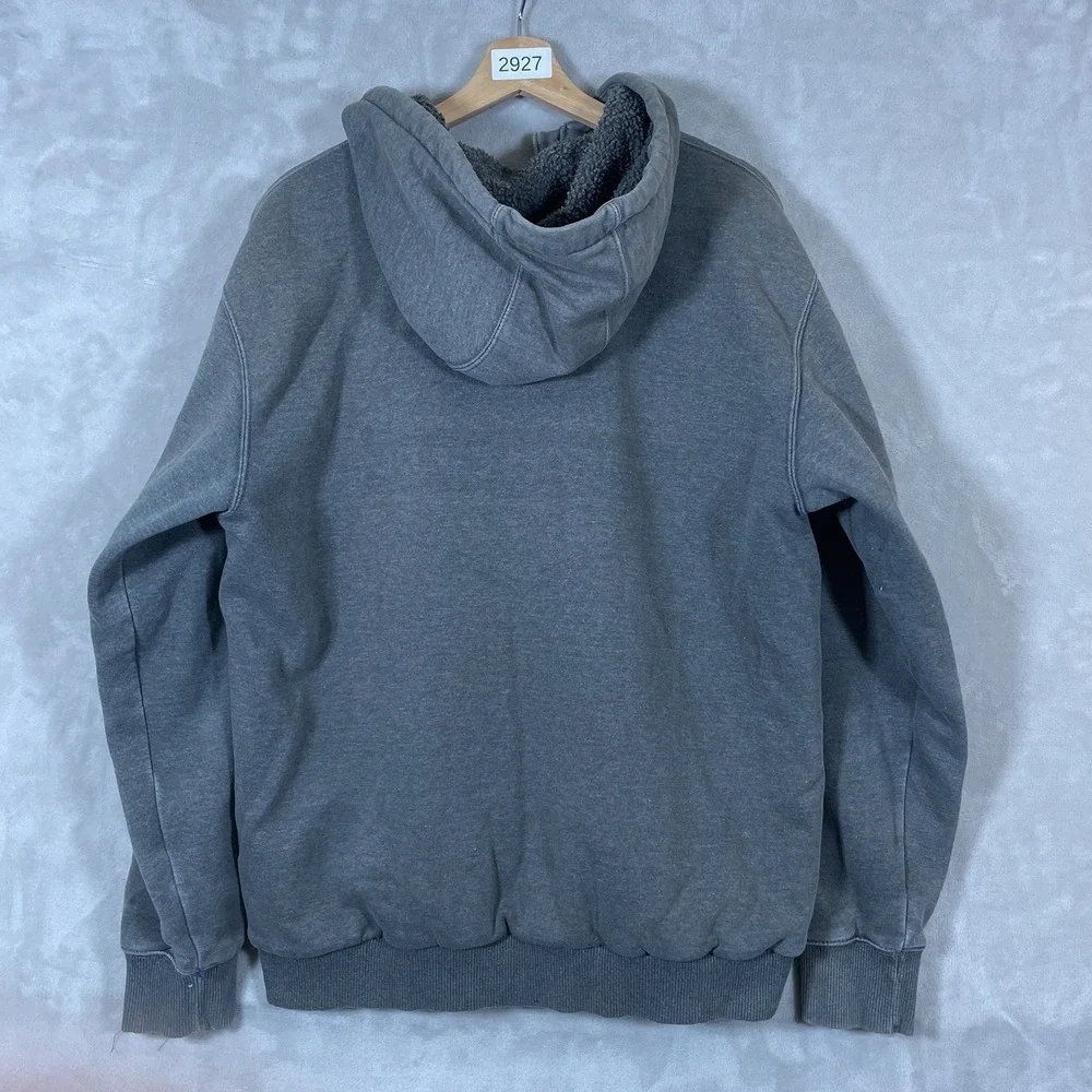 Carhartt Sherpa Lined Hoodie Mens Large Rain Defender Full Zip Jacket 103308